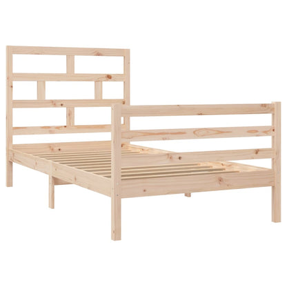 Bed Frame | Natural wood | Solid pine wood | Single | Durable | Bed Frame