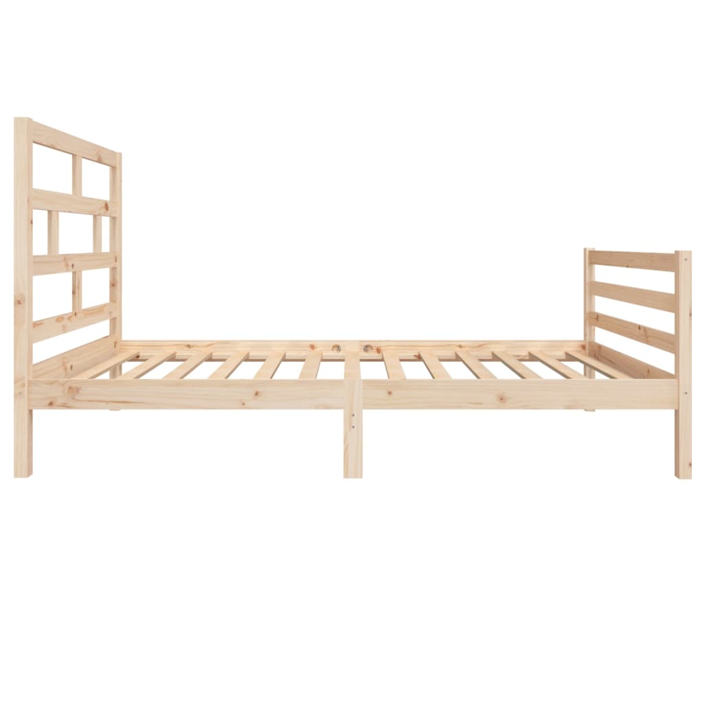 Bed Frame | Natural wood | Solid pine wood | Single | Durable | Bed Frame