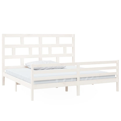 Bed Frame | White | Solid Pine Wood | Double | Durable | Bed Frame