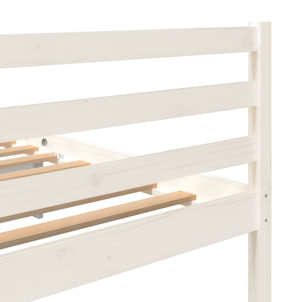 Bed Frame | White | Solid Pine Wood | Double | Durable | Bed Frame