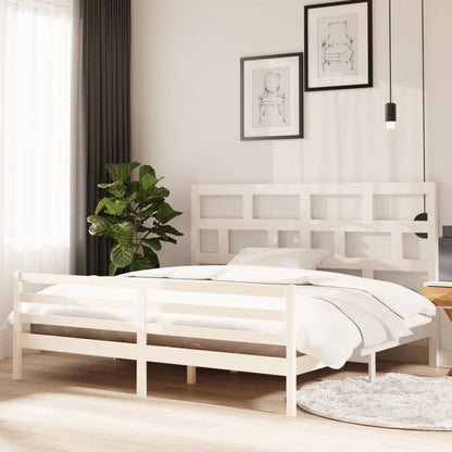 Bed Frame | White | Solid Pine Wood | Double | Durable | Bed Frame