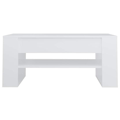 Coffee Table White 102x55x45 cm Engineered Wood