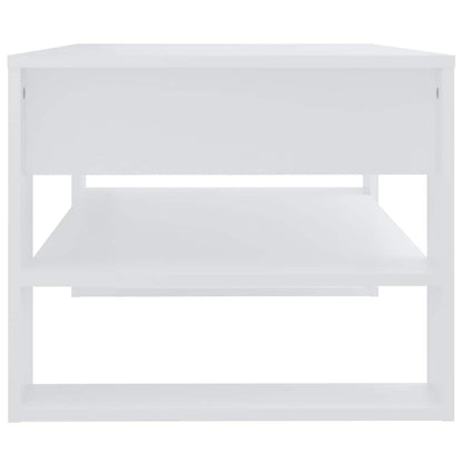 Coffee Table White 102x55x45 cm Engineered Wood