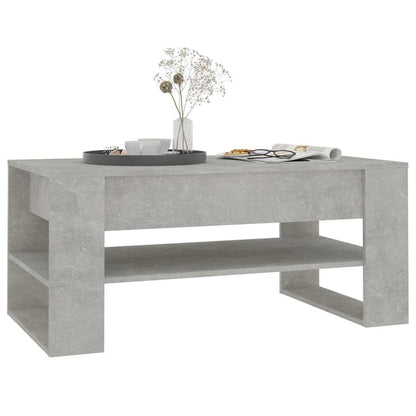 810903 vidaXL Coffee Table Concrete Grey 102x55x45 cm Engineered Wood