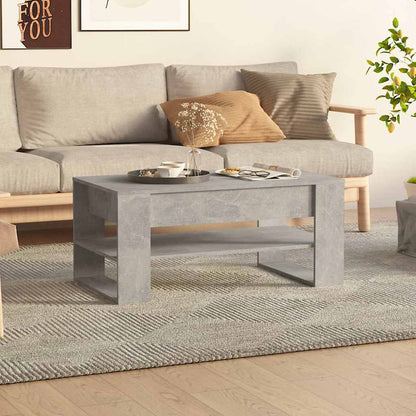 810903 vidaXL Coffee Table Concrete Grey 102x55x45 cm Engineered Wood