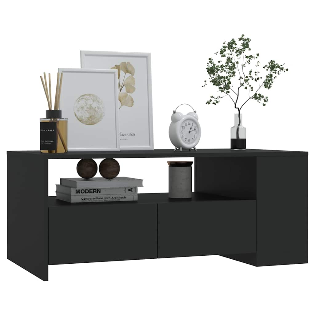 Coffee Table Black 102x55x42 cm Engineered Wood