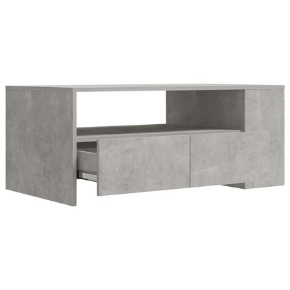 Coffee Table Concrete Grey 102x55x42 cm Engineered Wood