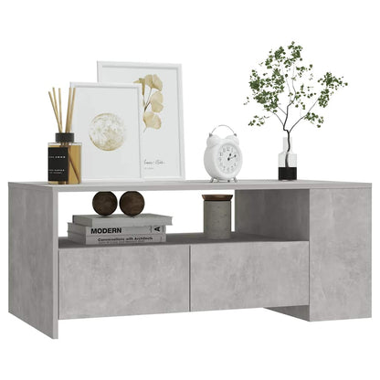 Coffee Table Concrete Grey 102x55x42 cm Engineered Wood