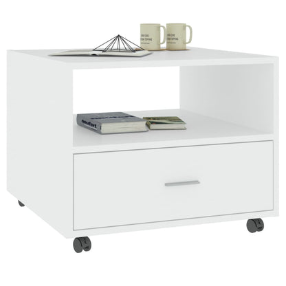 Coffee Table White 55x55x40 cm Engineered Wood