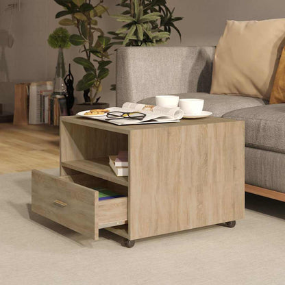 Coffee Table Sonoma Oak 55x55x40 cm Engineered Wood