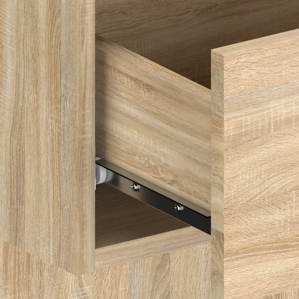 Wall-mounted Bedside Cabinets 2 pcs Sonoma Oak