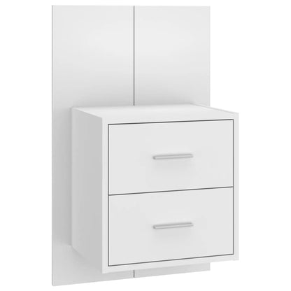 810990 vidaXL Wall-mounted Bedside Cabinets 2 pcs White