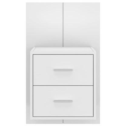 810990 vidaXL Wall-mounted Bedside Cabinets 2 pcs White