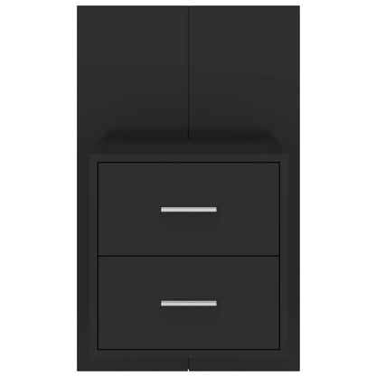Wall-mounted Bedside Cabinet Black