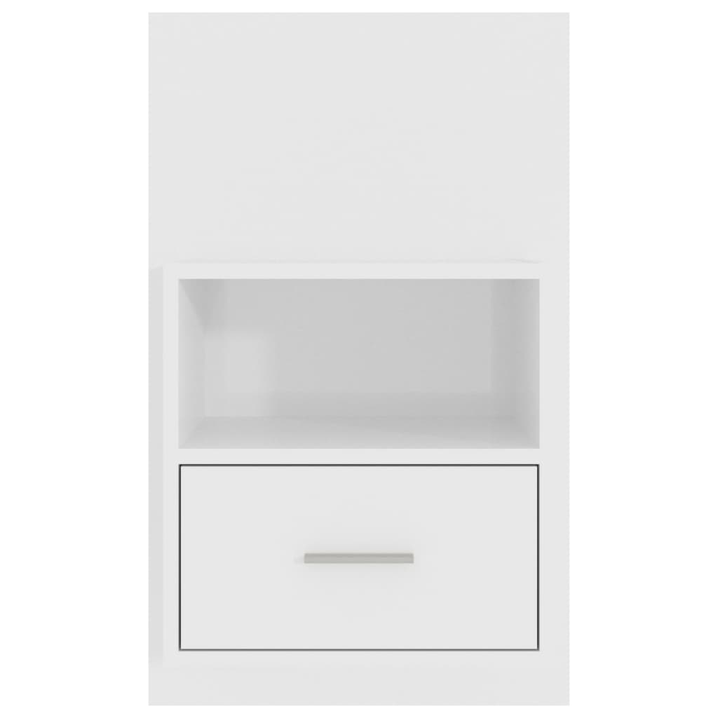 811019 vidaXL Wall-mounted Bedside Cabinet High Gloss White