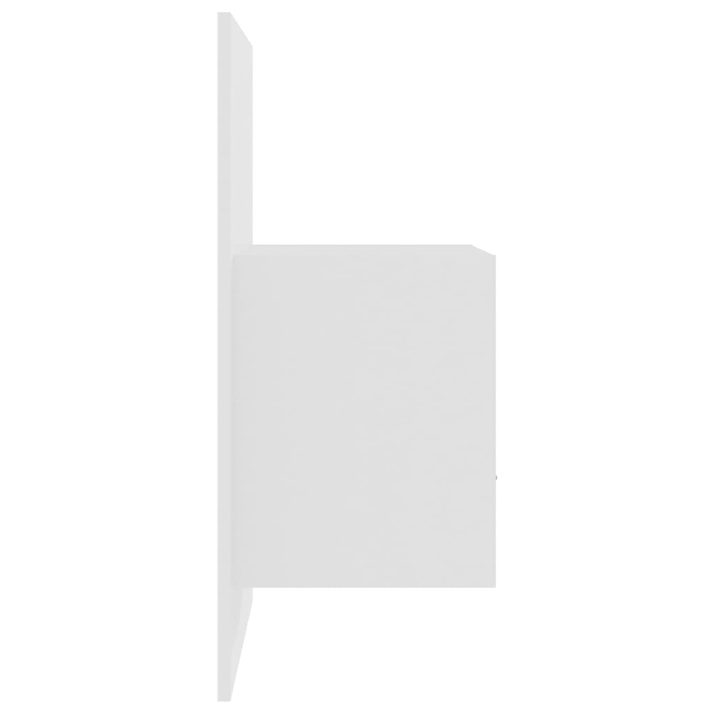 811019 vidaXL Wall-mounted Bedside Cabinet High Gloss White