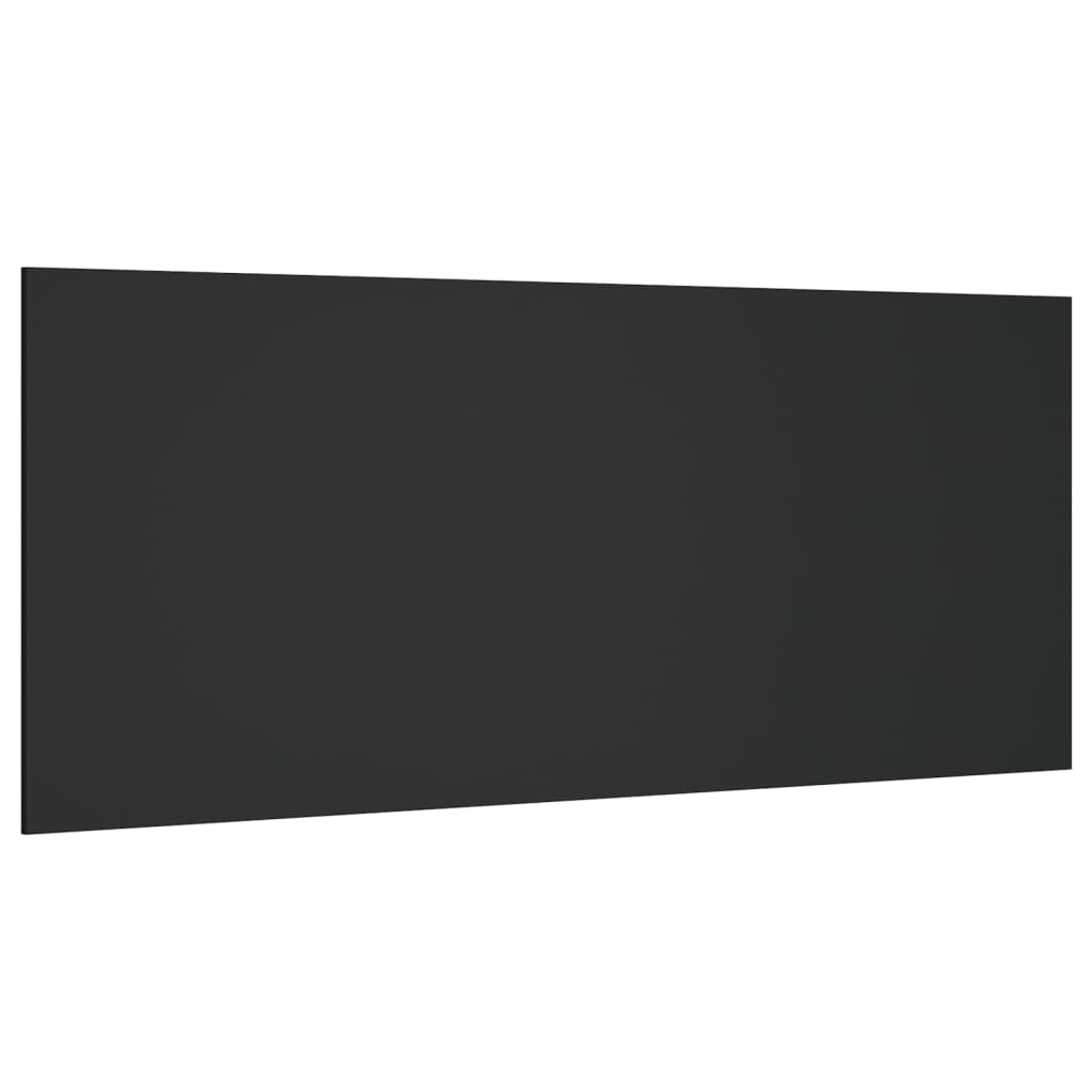 Bed Headboard | Black | Engineered wood | Double | Decorative Inlays