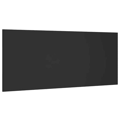 Bed Headboard | Black | Engineered wood | Double | Decorative Inlays