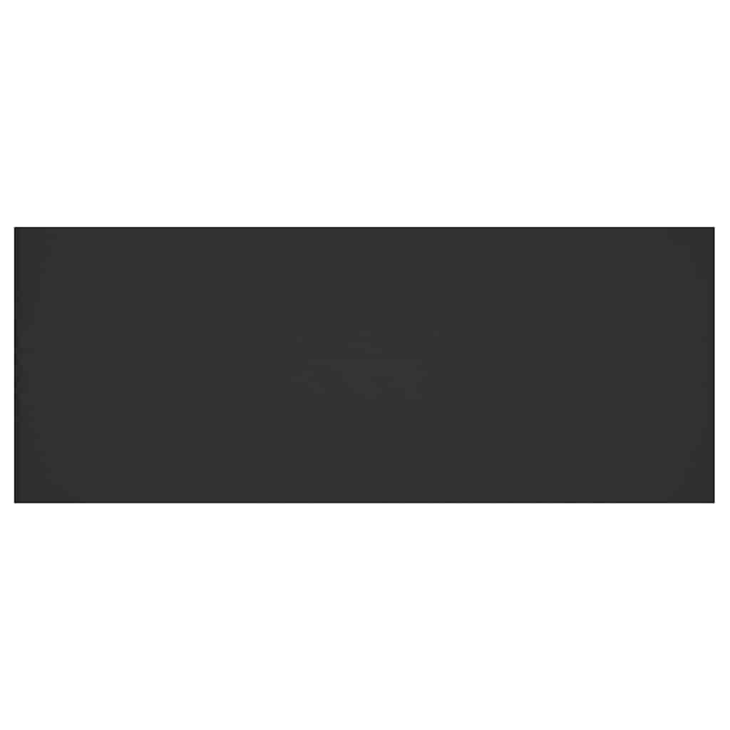 Bed Headboard | Black | Engineered wood | Double | Decorative Inlays