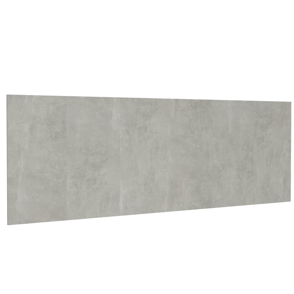 Wall Headboard | Concrete Grey | Engineered Wood | 240 x 1.5 x 80 cm