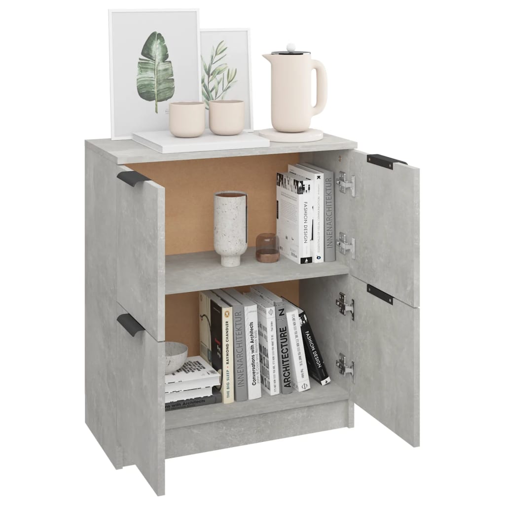 Sideboard Concrete Grey 60x30x70 cm Engineered Wood