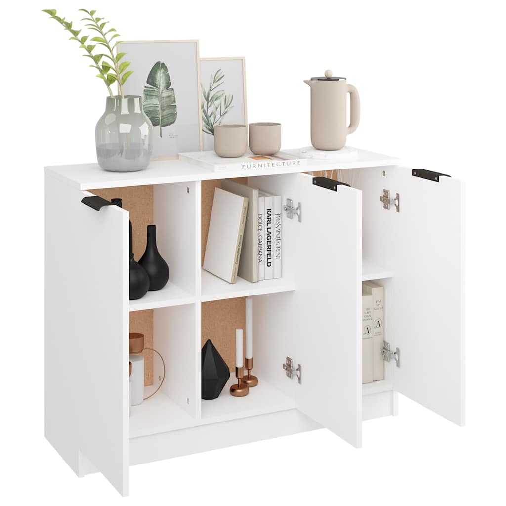 Sideboard White 90,5x30x70 cm Engineered Wood