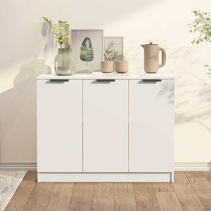 Sideboard White 90,5x30x70 cm Engineered Wood