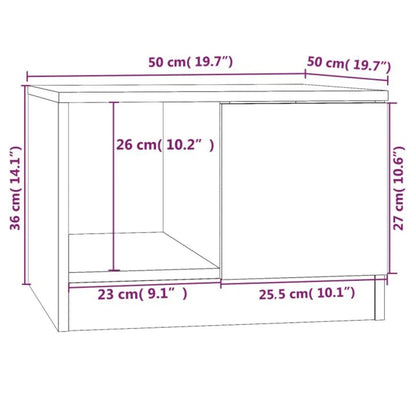 Coffee Table Sonoma Oak 50x50x36 cm Engineered Wood