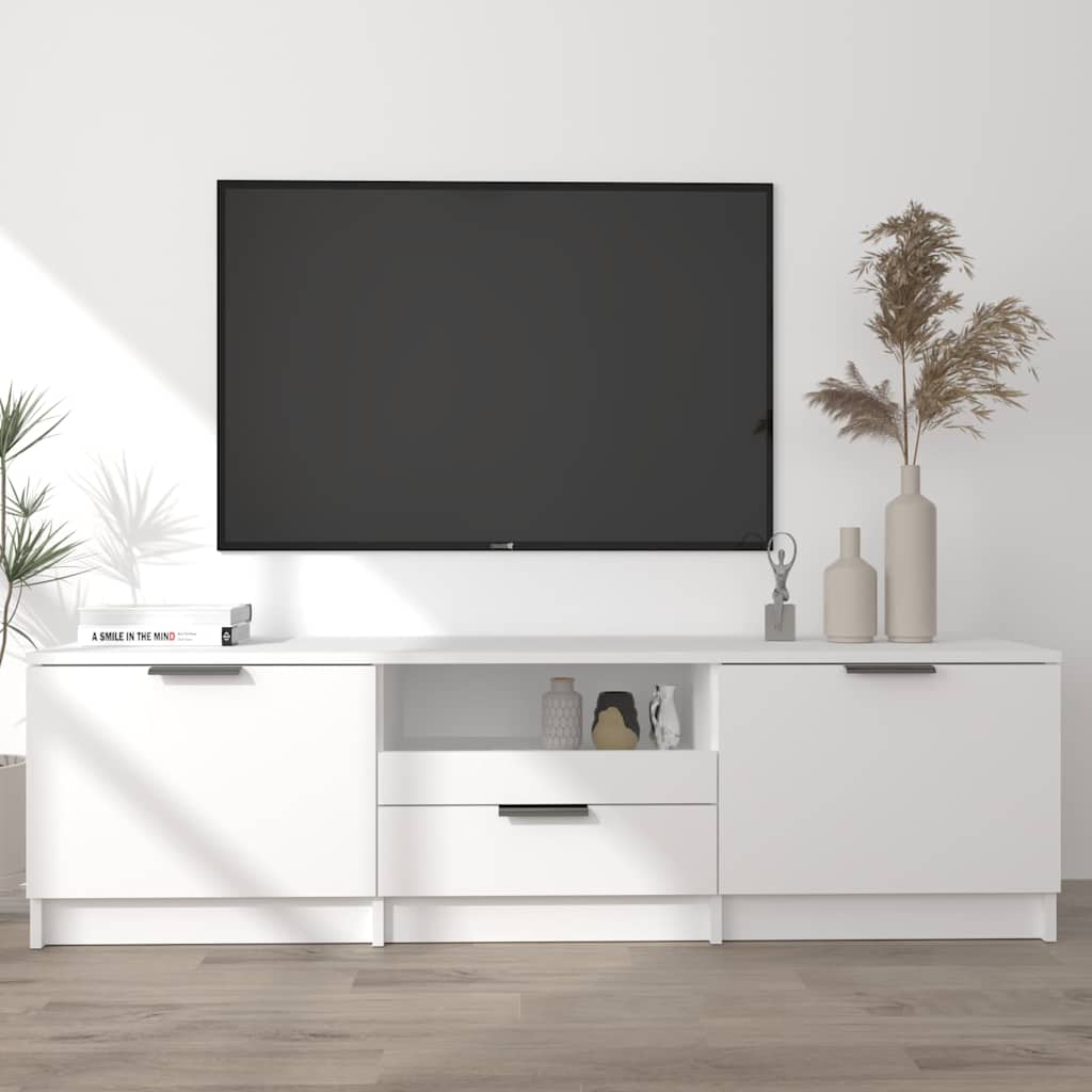 811448 vidaXL TV Cabinet White 140x35x40 cm Engineered Wood