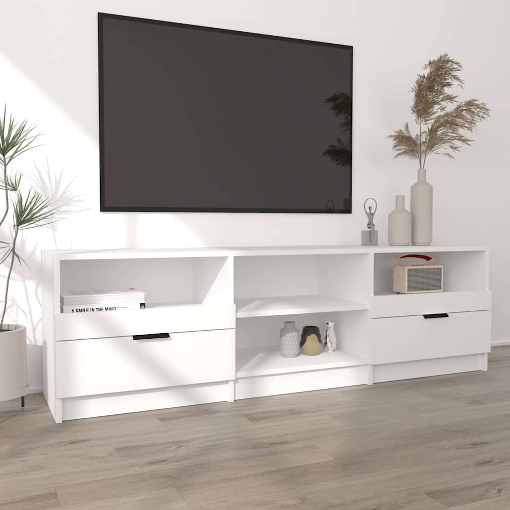 TV Cabinet White 150x33,5x45 cm Engineered Wood