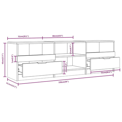 TV Cabinet | Sonoma oak | Engineered wood | Medium | TV Cabinet