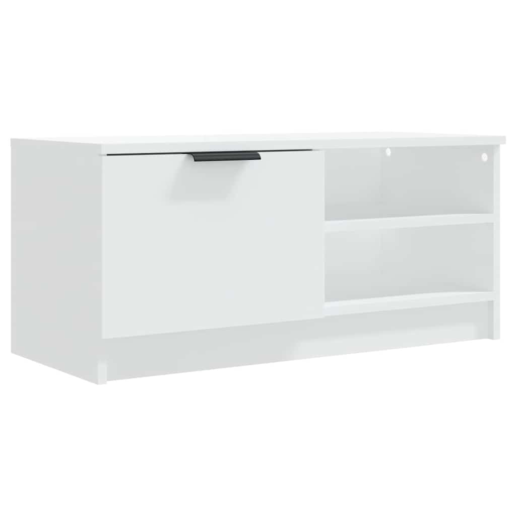 TV Cabinet White 80x35x36,5 cm Engineered Wood