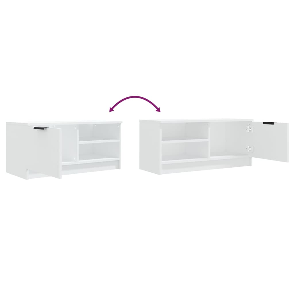 TV Cabinet White 80x35x36,5 cm Engineered Wood