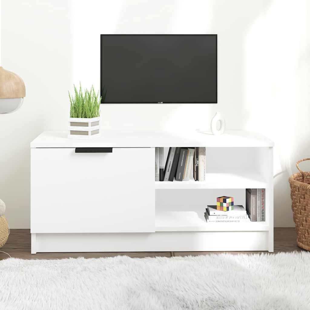 TV Cabinet White 80x35x36,5 cm Engineered Wood