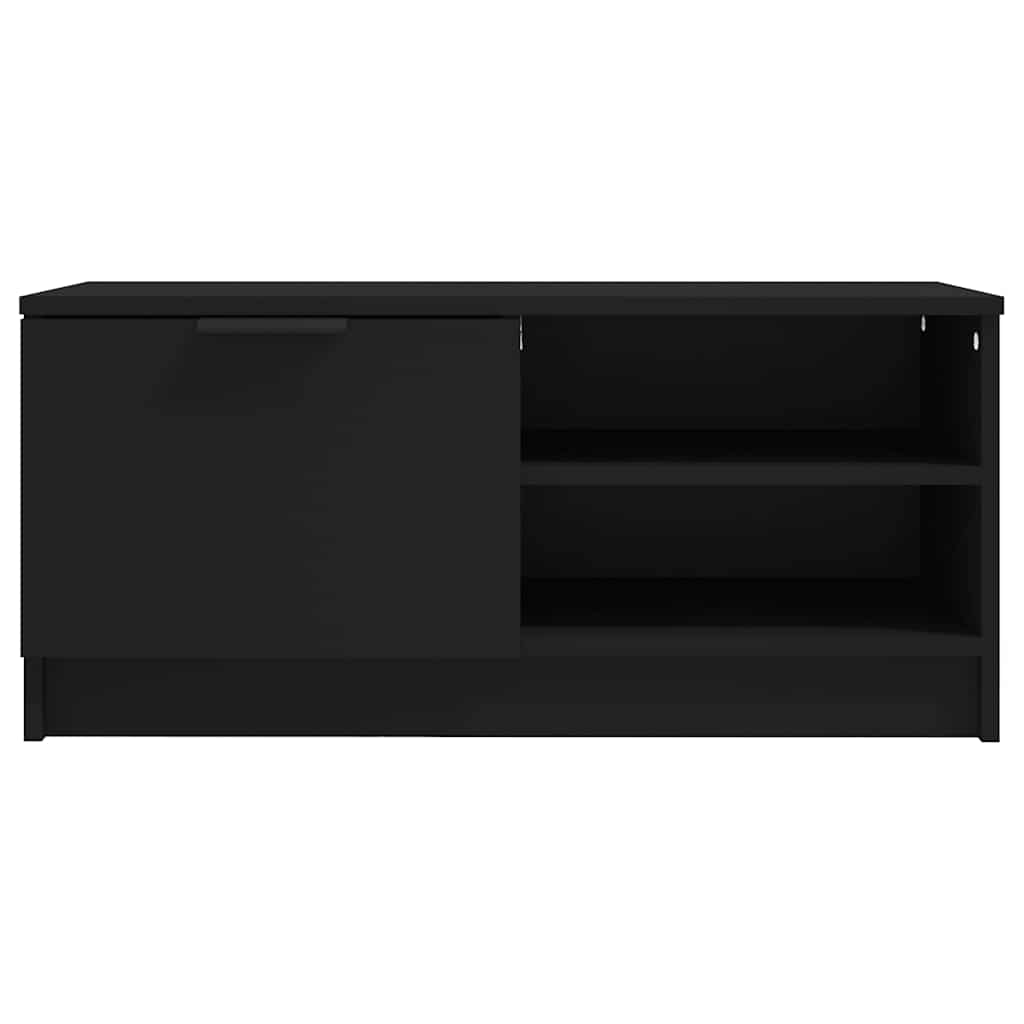 TV Cabinet | Set of 2 | Black | Engineered wood | Compact | TV Cabinet