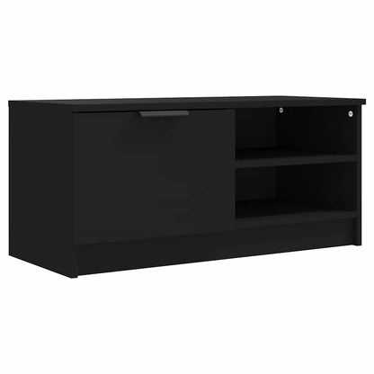 TV Cabinet | Set of 2 | Black | Engineered wood | Compact | TV Cabinet
