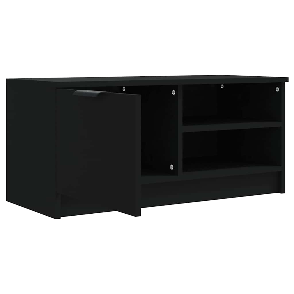 TV Cabinet | Set of 2 | Black | Engineered wood | Compact | TV Cabinet