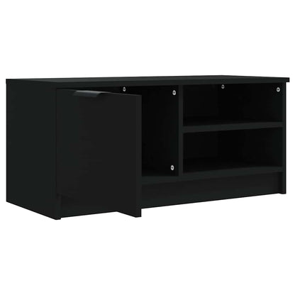 TV Cabinet | Set of 2 | Black | Engineered wood | Compact | TV Cabinet