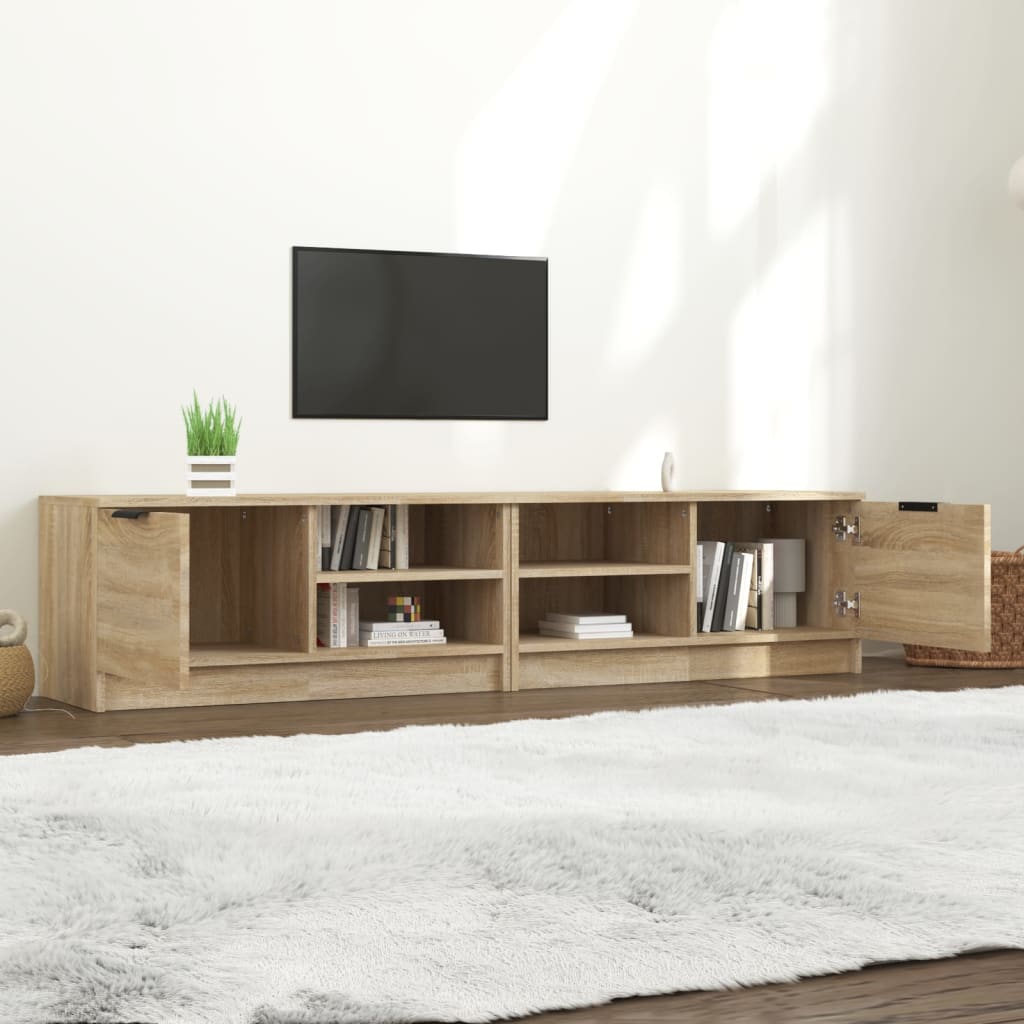2 Piece TV Cabinet Set Sonoma Oak 80x35x36,5 cm Engineered Wood