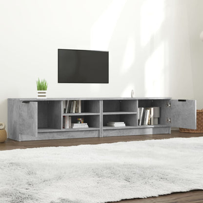2 Piece TV Cabinet Set Concrete Grey 80x35x36,5 cm Engineered Wood