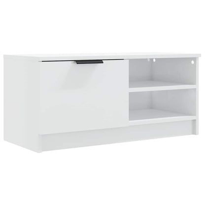 TV Cabinet High Gloss White 80x35x36,5 cm Engineered Wood