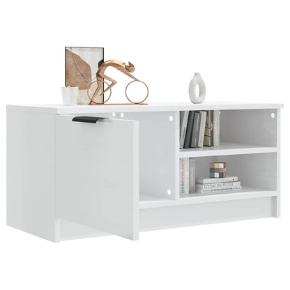 TV Cabinet High Gloss White 80x35x36,5 cm Engineered Wood