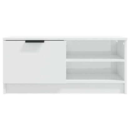 TV Cabinet High Gloss White 80x35x36,5 cm Engineered Wood