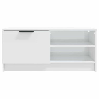 TV Cabinet High Gloss White 80x35x36,5 cm Engineered Wood