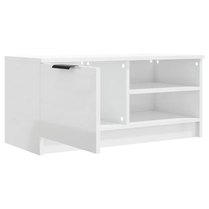 TV Cabinet High Gloss White 80x35x36,5 cm Engineered Wood