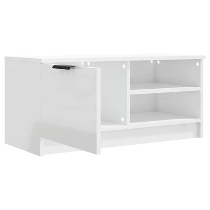 TV Cabinet High Gloss White 80x35x36,5 cm Engineered Wood