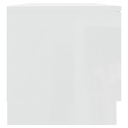 TV Cabinet High Gloss White 80x35x36,5 cm Engineered Wood