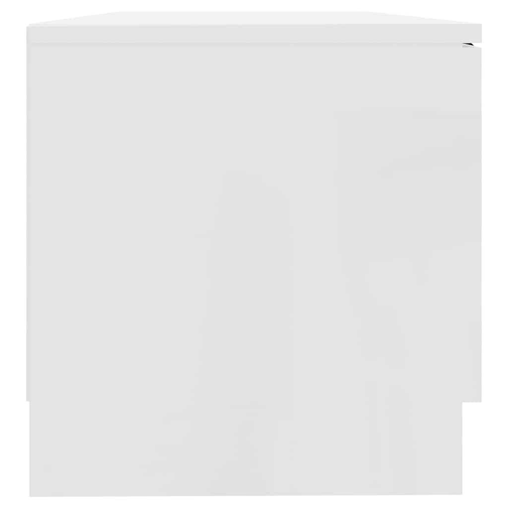 TV Cabinet High Gloss White 80x35x36,5 cm Engineered Wood