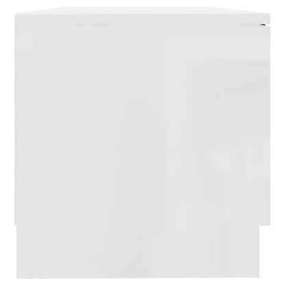 TV Cabinet High Gloss White 80x35x36,5 cm Engineered Wood