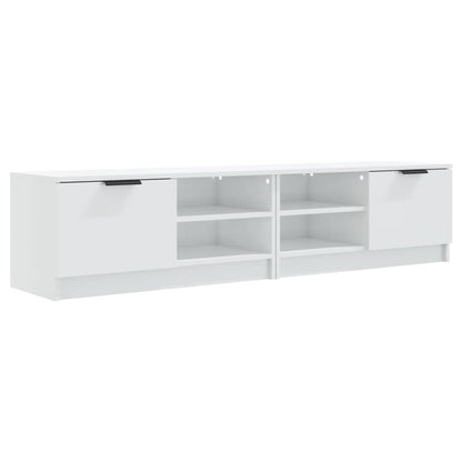 2 Piece TV Cabinet Set High Gloss White 80x35x36,5cm Engineered Wood